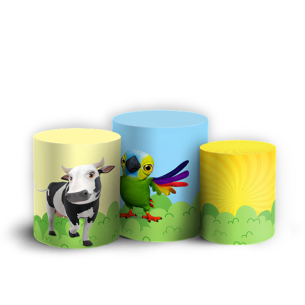 Capas Trio Cilindro Sublimado Vest Facil - Fazendinha do Zenom
