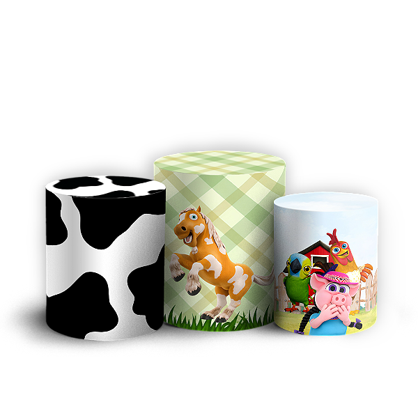 Capas Trio Cilindro Sublimado Vest Facil - Fazendinha do Zenom