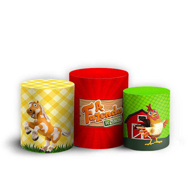Capas Trio Cilindro Sublimado Vest Facil - Fazendinha do Zenom
