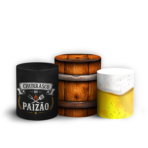 Capas Trio Cilindro Sublimado Vest Facil - Dia dos Pais