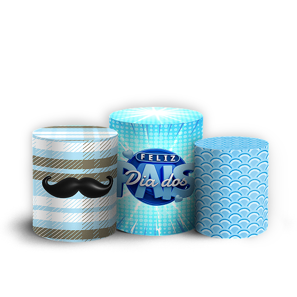 Capas Trio Cilindro Sublimado Vest Facil - Dia dos Pais