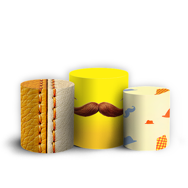 Capas Trio Cilindro Sublimado Vest Facil - Dia dos Pais