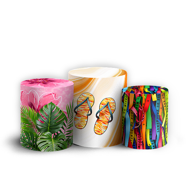 Capas Trio Cilindro Sublimado Vest Facil - Brasilidade