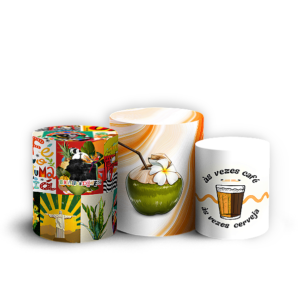 Capas Trio Cilindro Sublimado Vest Facil - Brasilidade