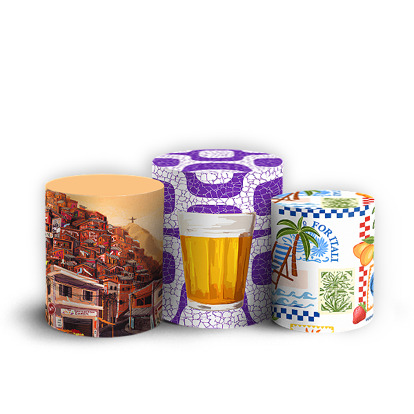Capas Trio Cilindro Sublimado Vest Facil - Brasilidade