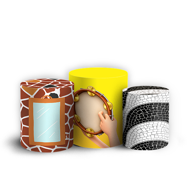 Capas Trio Cilindro Sublimado Vest Facil - Brasilidade