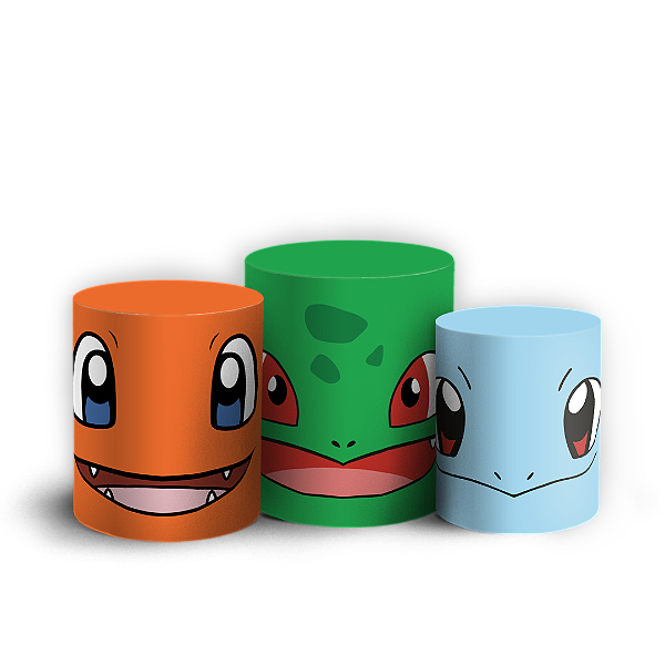 Capas Trio Cilindro Sublimado Vest Facil - Pokemon