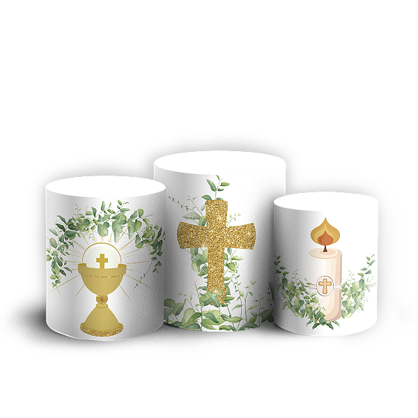 Capas Trio Cilindro Sublimado Vest Facil - Eucaristia