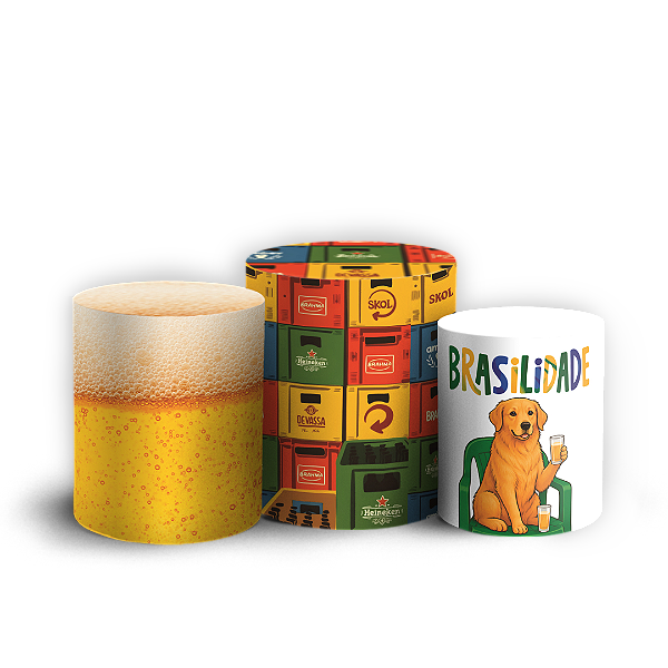 Capas Trio Cilindro Sublimado Vest Facil - Brasilidade