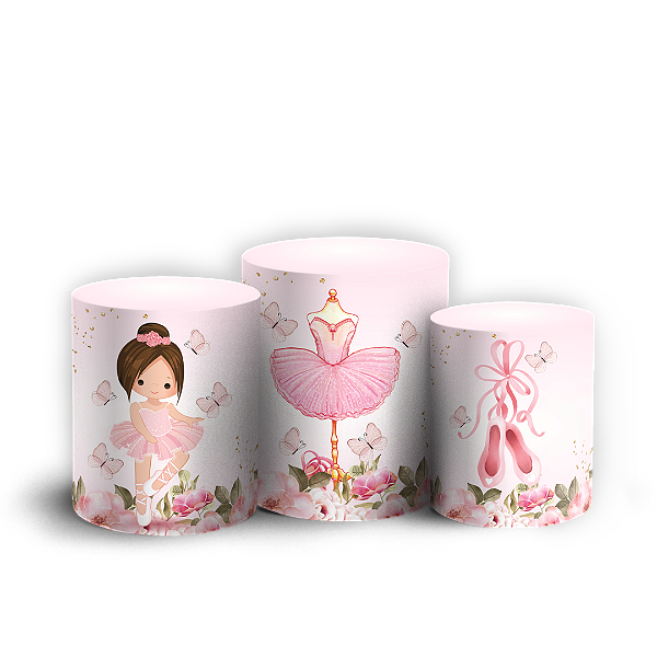 Capas Trio Cilindro Sublimado Vest Facil - Bailarina