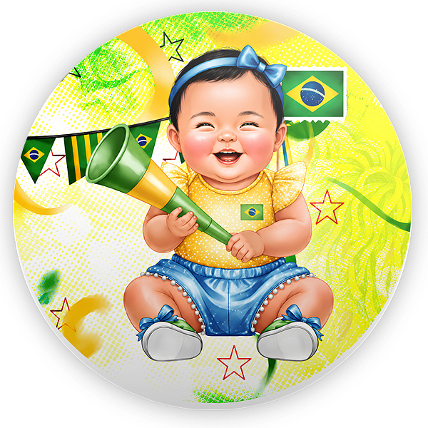 Capa Mini Painel Sublimado - Brasil Copa do Mundo Baby