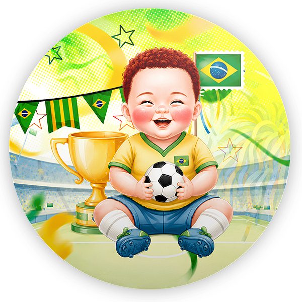 Capa Mini Painel Sublimado - Brasil Copa do Mundo Baby