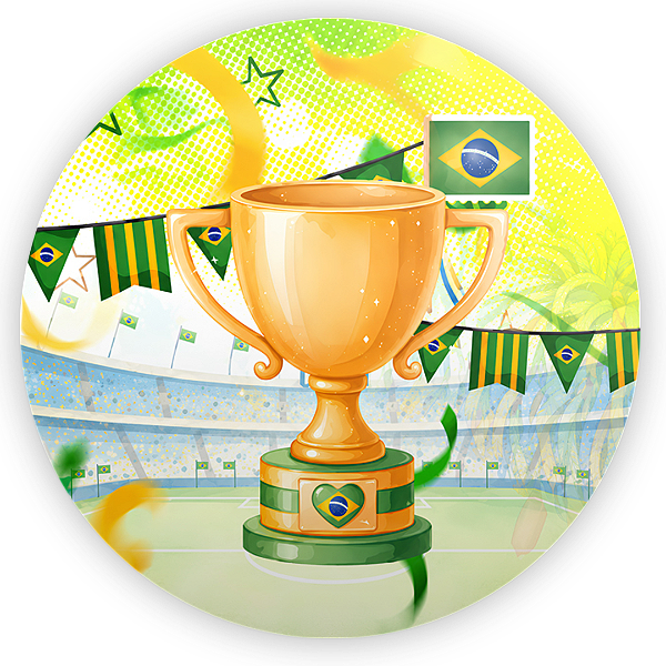 Capa Mini Painel Sublimado - Brasil Copa do Mundo Baby