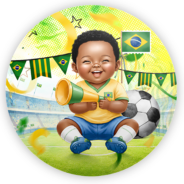 Capa Mini Painel Sublimado - Brasil Copa do Mundo Baby