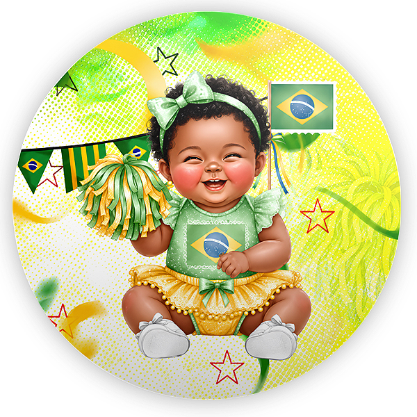 Capa Mini Painel Sublimado - Brasil Copa do Mundo Baby