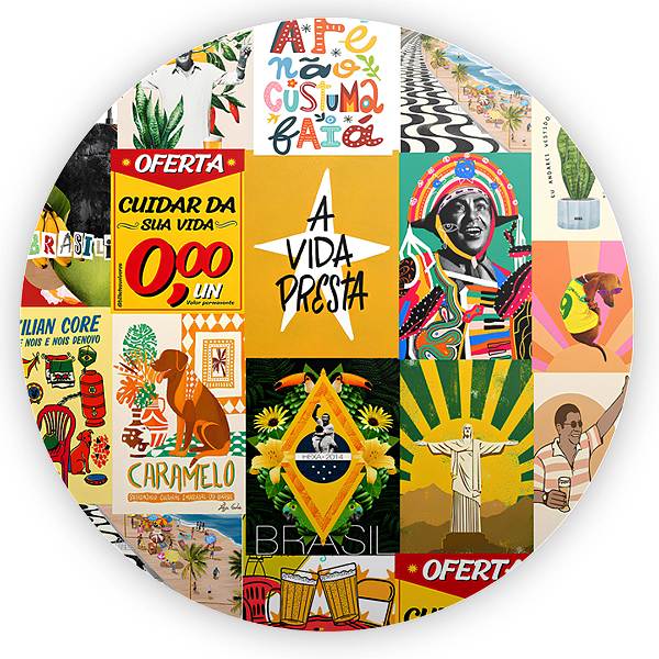 Capa Mini Painel Sublimado - Brasilidade