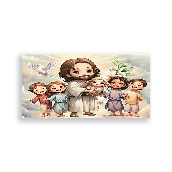 Capa Painel Retangular Sublimado - Jesus