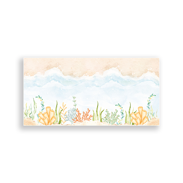 Capa Painel Retangular Sublimado - Fundo do Mar Tapete