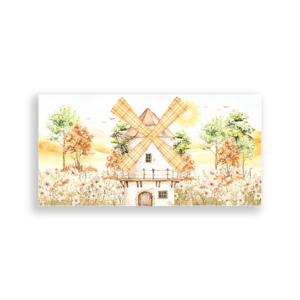 Capa Painel Retangular Sublimado - Fazendinha - Moinho