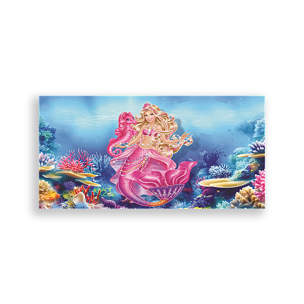 Capa Painel Retangular Sublimado - Barbie - Sereia