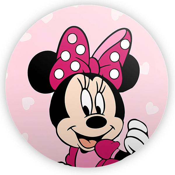 Capa Painel Redondo Sublimado - Minnie