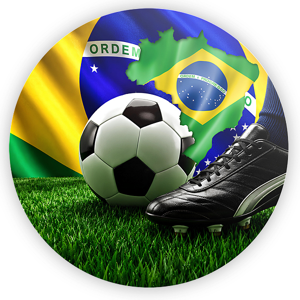 Capa Painel Redondo Sublimado - Copa do Mundo Brasil