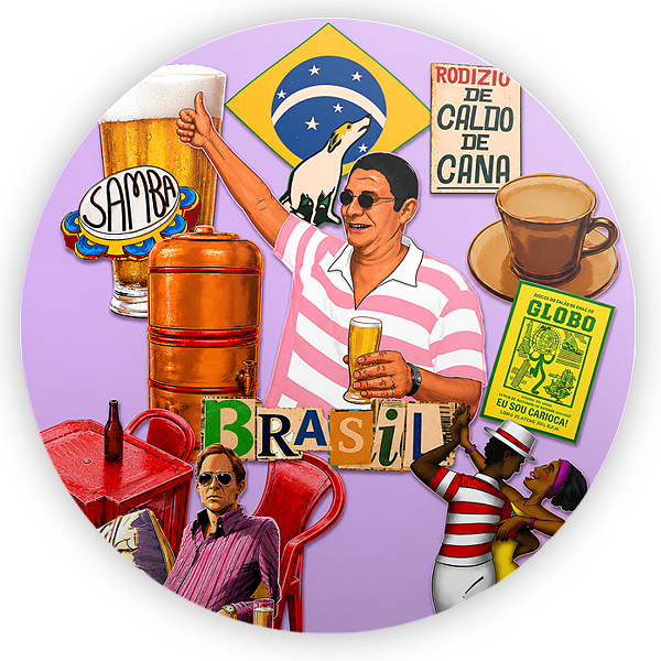 Capa Painel Redondo Sublimado - Brasilidade