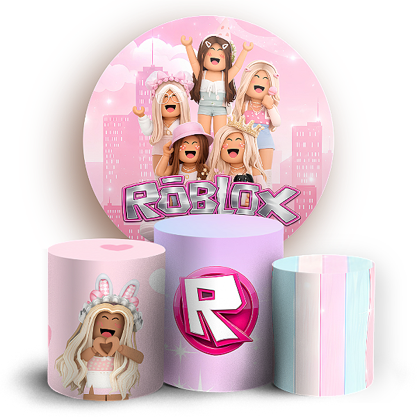 Capas Painel Redondo e Trio Cilindro Sublimado - Roblox