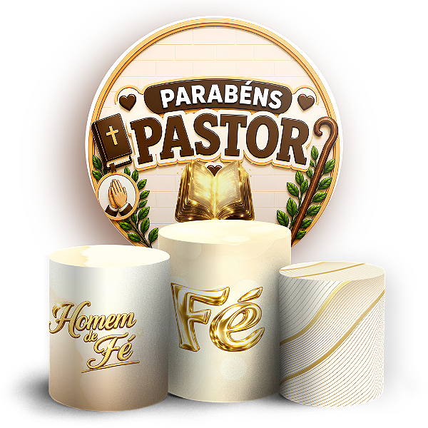 Capas Painel Redondo e Trio Cilindro Sublimado - Pastor