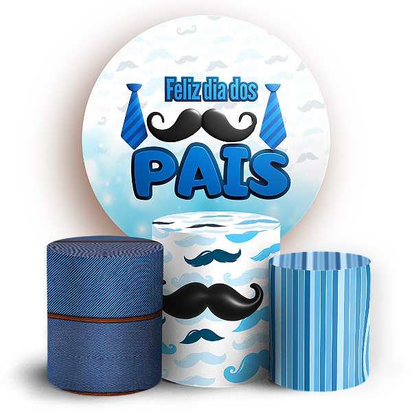 Capas Painel Redondo e Trio Cilindro Sublimado - Dia dos Pais