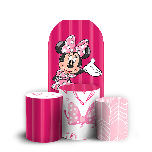 Capas Faixa Lateral e Trio Cilindro Sublimado Vest Facil - Minnie