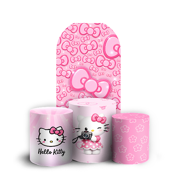 Capas Faixa Lateral e Trio Cilindro Sublimado Vest Facil - Hello Kitty