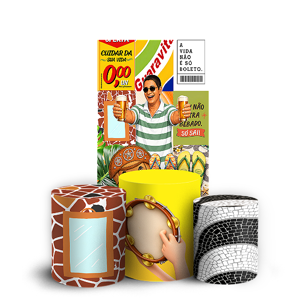 Capas Faixa Lateral e Trio Cilindro Sublimado Vest Facil - Brasilidade