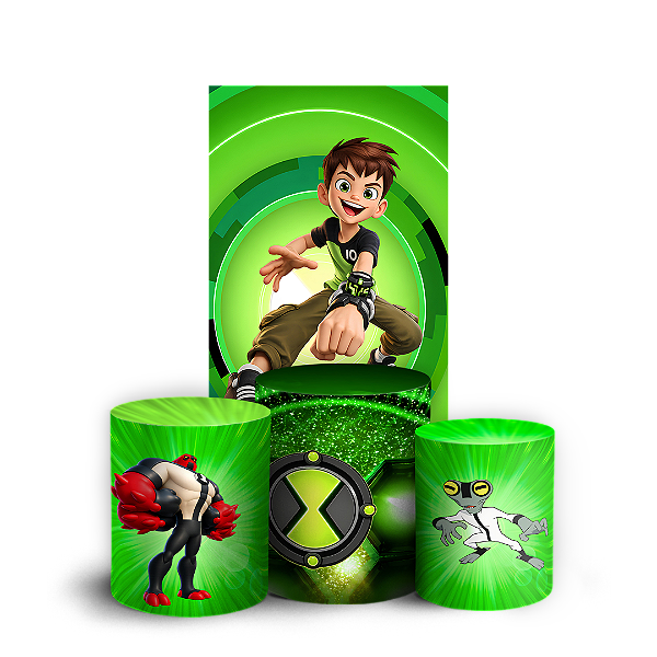 Capas Faixa Lateral e Trio Cilindro Sublimado Vest Facil - Ben 10