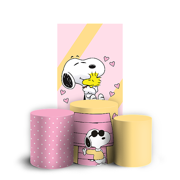 Capas Faixa Lateral e Trio Cilindro Sublimado Vest Facil - Snoopy
