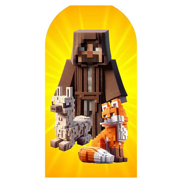 Capa Faixa Lateral Sublimado - Minecraft