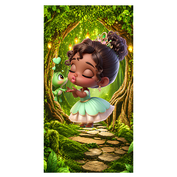 Capa Faixa Lateral Sublimado - Princesa Tiana