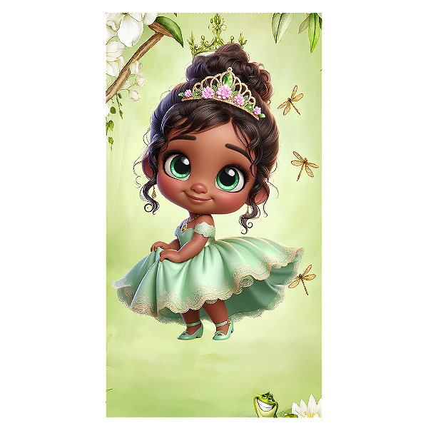 Capa Faixa Lateral Sublimado - Princesa Tiana