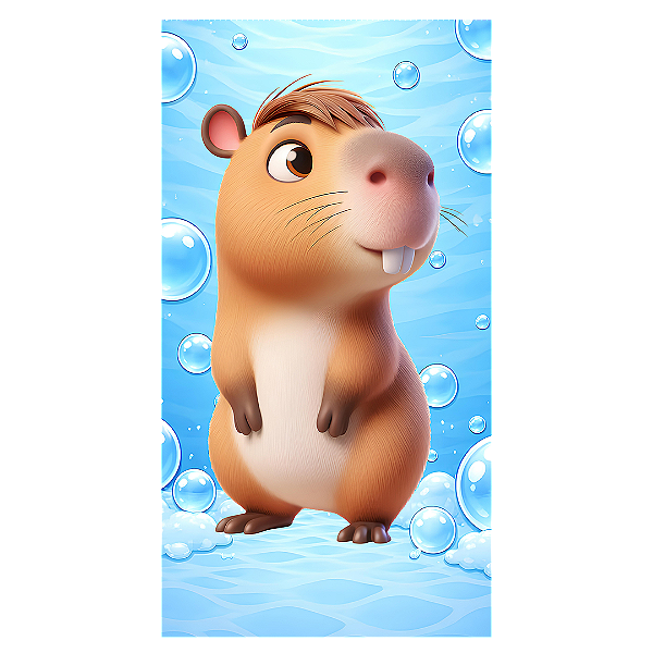 Capa Faixa Lateral Sublimado - Capivara Azul