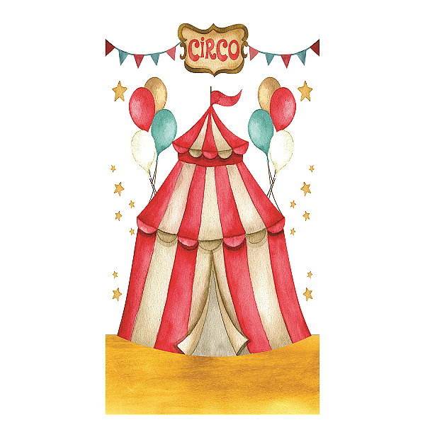 Capa Faixa Lateral Sublimado - Circo Vermelho