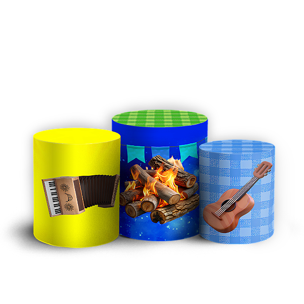 Capas Trio Cilindro Sublimado Veste Fácil - São João