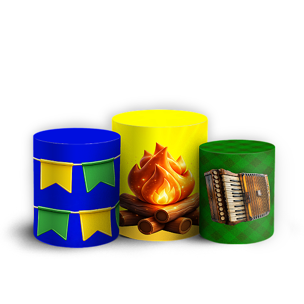 Capas Trio Cilindro Sublimado Veste Fácil - São João