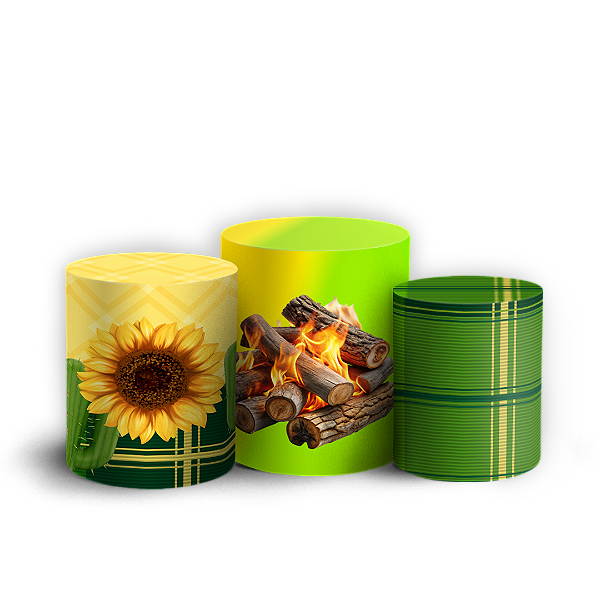Capas Trio Cilindro Sublimado Veste Fácil - São João