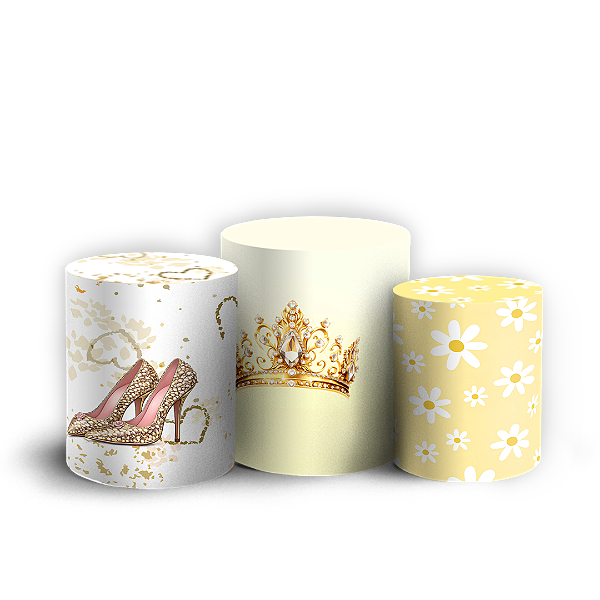 Capas Trio Cilindro Sublimado Veste Fácil - Princesas