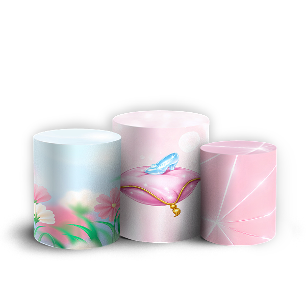 Capas Trio Cilindro Sublimado Veste Fácil - Princesas