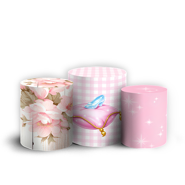 Capas Trio Cilindro Sublimado Veste Fácil - Princesas
