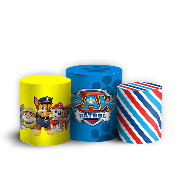 Capas Trio Cilindro Sublimado Veste Fácil - Paw Patrol