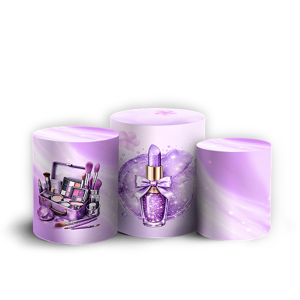Capas Trio Cilindro Sublimado Veste Fácil - Maquiagem