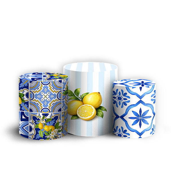Capas Trio Cilindro Sublimado Veste Fácil - Limão