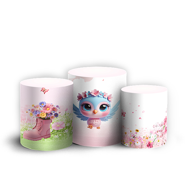 Capas Trio Cilindro Sublimado Veste Fácil - Jardim